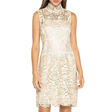 Gracia Womens Lace Cocktail Sheath Dress